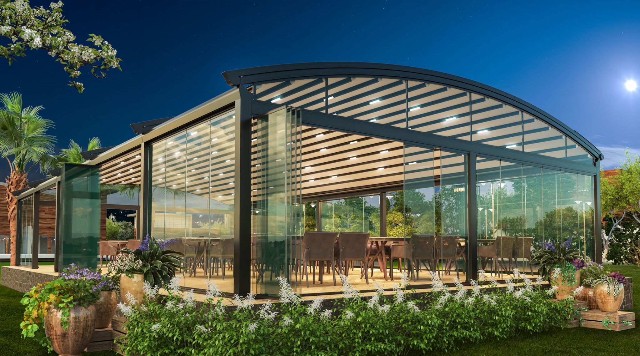 Pergola Giyotin Cam ve Tente Sistemleri